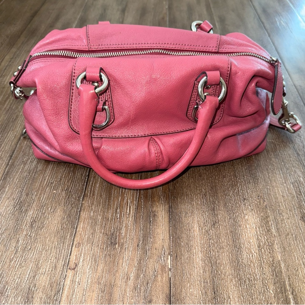 Coach Y2K Baguette Shoulder Bag Purse Pink Leather 90s - Picture 6 of 16